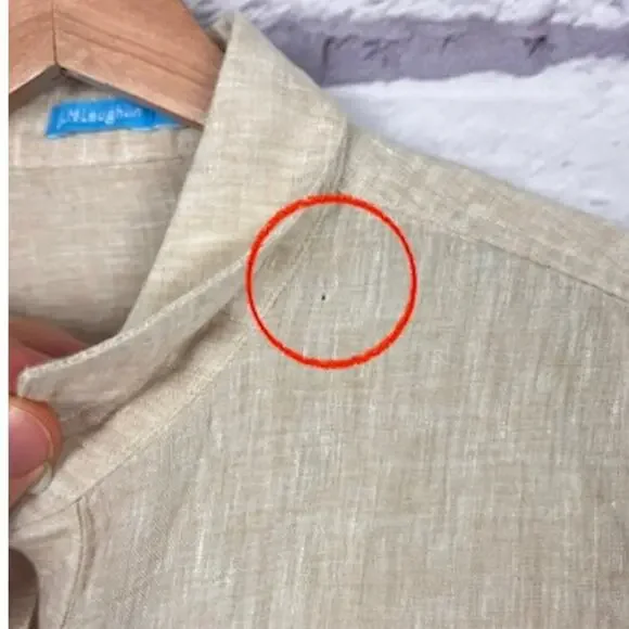 J. McLaughlin Women's S Coastal Old Money Minimalist Linen Button Front Shirt - Picture 5 of 11